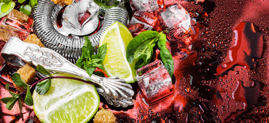 Cuban mojito cocktail