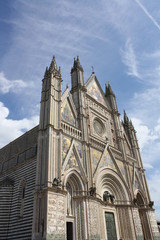 Fototapeta na wymiar View of Santa Maria Assunta Cathedral Umbria, Orvieto, Italy