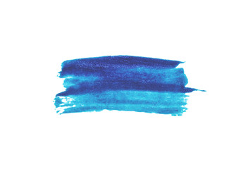 Fototapeta premium Abstract blue watercolor stain on white background for your design