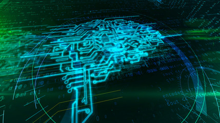 Cyber brain concept