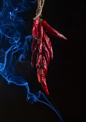 Obraz na płótnie Canvas red hot pepper in artificial light