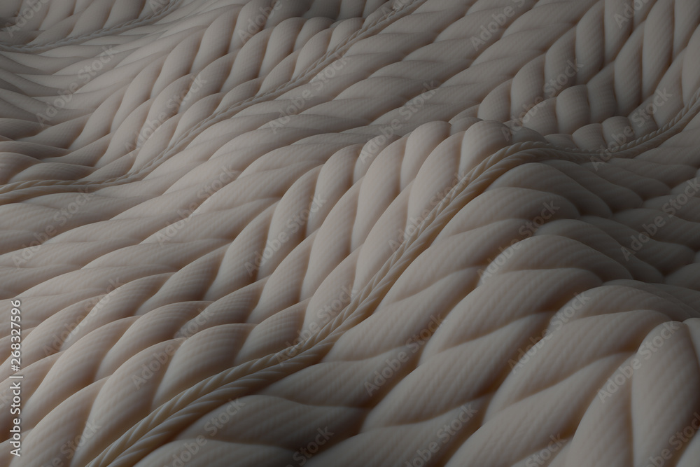 Poster ....3d render background with oraganic light scattering. displacement surface. random patterns extru