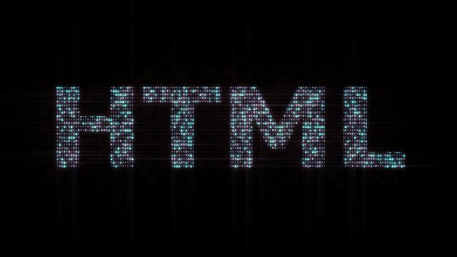 html, digital word with computational operation