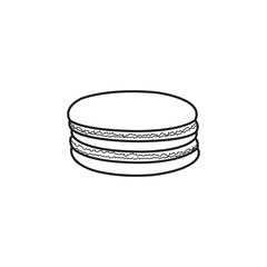 Macaron dessert icon vector
