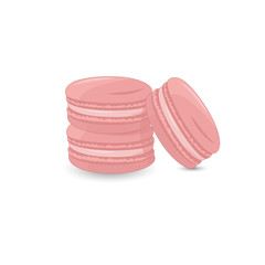 Macaron dessert icon vector