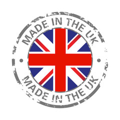 Obraz premium made in the uk flag grunge icon