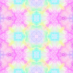 Abstract multicolored kaleidoscopic  background. Seamless pattern for wrapping papers and fabric or paper prints