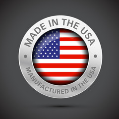 made in america flag metal icon 