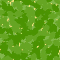 Forest UFO camouflage of various shades of green and yellow colors
