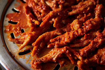 Dakbal, Korean spicy chicken feet 