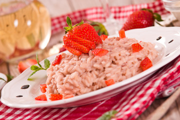Strawberry risotto.
