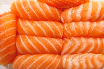 sashimi sushi set, close-up view