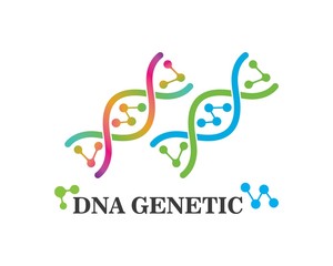 Dna genetic logo icon illustration