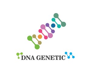 Dna genetic logo icon illustration