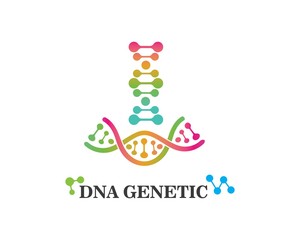Dna genetic logo icon illustration