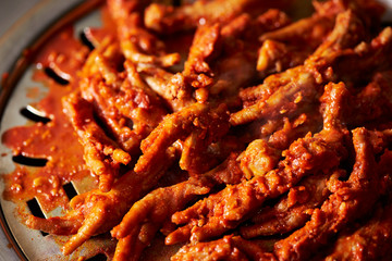 Dakbal, Korean spicy chicken feet 