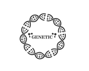 Dna genetic logo icon illustration