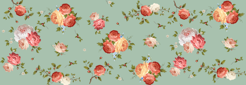 Zhostovo flowers roses leaves botany floristics