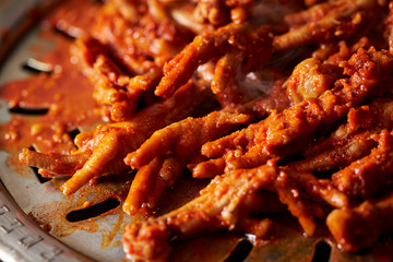 Dakbal, Korean spicy chicken feet 