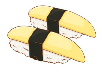 Herring Roe Sushi Illustration