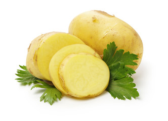 New potato isolated on white background 