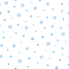 Fototapeta na wymiar Blue Small Circles Abstract Seamless Pattern. Polka dot raster texture.