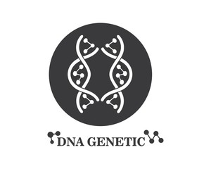 Dna genetic logo icon illustration