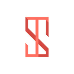 Uppercase letters T and S, Luxury, simple and elegant monogram design template. Good for labels and logos. Vector illustration. Vector Logo design. 