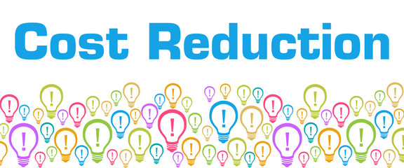 Cost Reduction Colorful Bulbs With Text 