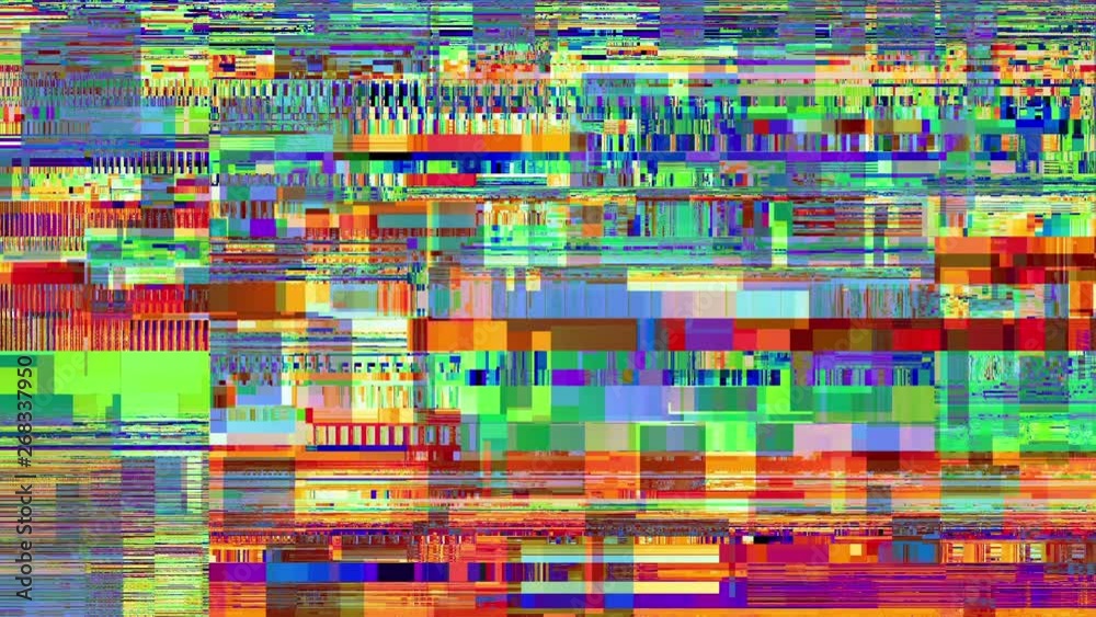 Aufkleber Abstract fast flickering texture with noise artifacts codec. Looping video interference footage. Imitation of a Datamoshing video.