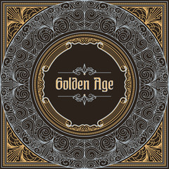 Vintage decorative ornate label design