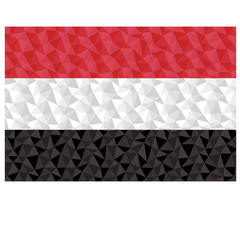 Polygonal flag of Yemen national symbol background low poly style vector illustration eps