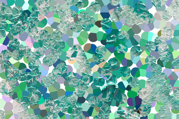 Abstract art background in monotype mosaic style, glitch effect