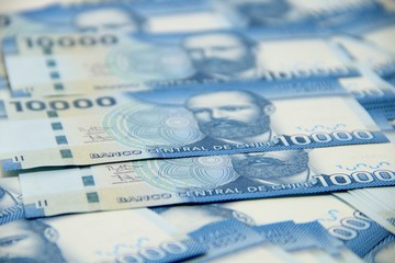 Chilean peso bills - background