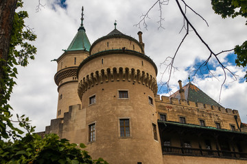 Bojnice medieval castle, UNESCO heritage in Slovakia. Romantic castle with gothic and Renaissance elements built in 12th century.