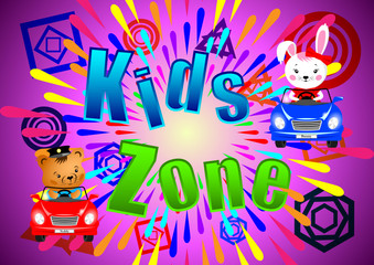 Kids Zone banner, poster.