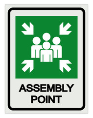 Assembly Point Symbol Sign, Vector Illustration, Isolated On White Background Label .EPS10