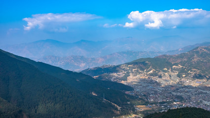 Fototapeta na wymiar Kathmandu valley view amazing sunny day