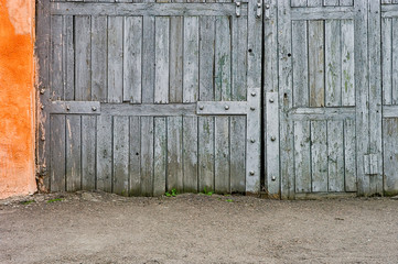 Grunge aged texture street urban background Old wooden wall saver model shooting