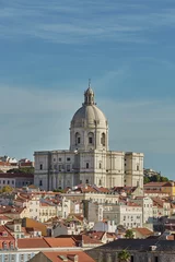 Deurstickers View of national pantheon and cityline of Alfama in Lisbon, Portugal. © Jiri Vondrous