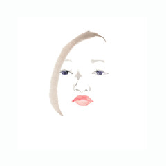 魅力的な女性の顔