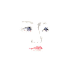 女性の横顔、素材