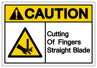 Caution Cutting of Fingers Straight Blade Symbol Sign, Vector Illustration, Isolate On White Background Label .EPS10