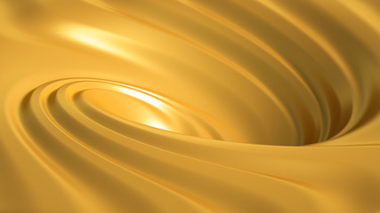 Spiral splash caramel. 3d illustration, 3d rendering.