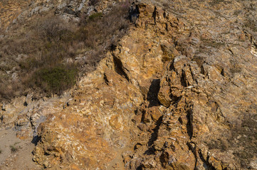 Surface of the rock.