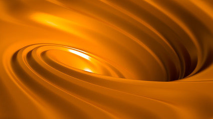 Spiral splash caramel. 3d illustration, 3d rendering.