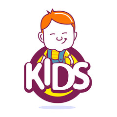 Kids logo template