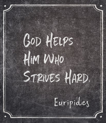 god helps Euripides