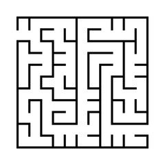 Labyrinth, maze conundrum for kids. Entry and exit. Children puzzle game for development of thinking and mental abilities. Vector illustration.