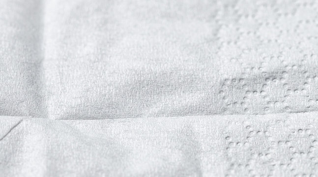 Weißes Papier Taschentuch Detail, Hintergrund mit Copy Space